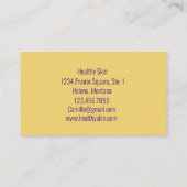 明るい赤紫色ピンクオーキッドウォーターカラーフラワー 名刺 (裏面)