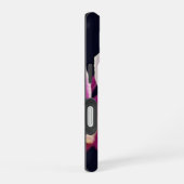 明るい赤紫色ピンクオーキッド iPhone 16ケース (右側面)