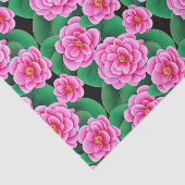 明るい赤紫色ピンクカメリアスジェイドグリーン離れズ 薄葉紙 (詳細)