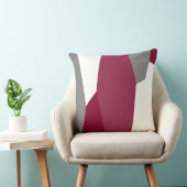 明るい赤紫色ピンクグレーと白 クッション (椅子)