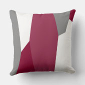 明るい赤紫色ピンクグレーと白 クッション (裏面)