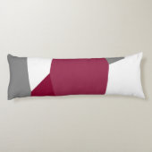 明るい赤紫色ピンクグレーと白 ボディピロー (裏面)