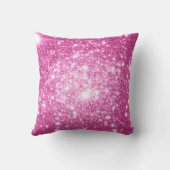 明るい赤紫色ピンクスターズピロー クッション (裏面)