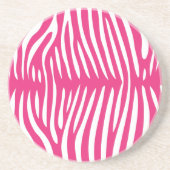 明るい赤紫色ピンクゼブラスキンの背景色の変更 コースター (正面)