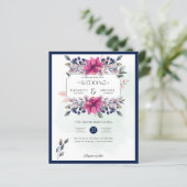 明るい赤紫色ピンクネイビーブルーフローラヴィナッツェ結婚ンス (スタンド正面)