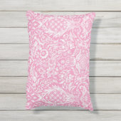 明るい赤紫色ピンクパイナップルビクトリアンヴィンテージダム アウトドアクッション (裏面(縦))