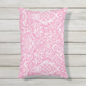 明るい赤紫色ピンクパイナップルビクトリアンヴィンテージダム アウトドアクッション (正面(縦))