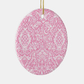 明るい赤紫色ピンクパイナップルビクトリアンヴィンテージダム セラミックオーナメント (右)