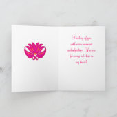 明るい赤紫色ピンクパリジャン考えダマスオブユー カード (内部)