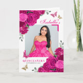 明るい赤紫色ピンクフローラキンセアニェラティアラ蝶 プログラム (正面)