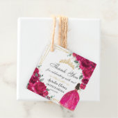 明るい赤紫色ピンクフローラプリンセスガウン金ゴールドキンセアニラ フェイバータグ (インサイチュ)