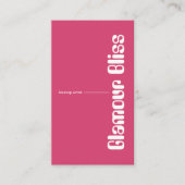 明るい赤紫色ピンクメイクアップアーティストサロン 名刺 (正面)