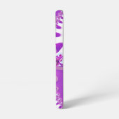 明るい赤紫色ピンクモダンヴィンテージモノグラム名前をカスタムする SAMSUNG GALAXYケース (左側面)