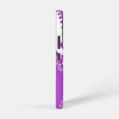 明るい赤紫色ピンクモダンヴィンテージモノグラム名前をカスタムする SAMSUNG GALAXYケース (右側面)