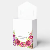 明るい赤紫色ピンクローズシック春フローラ結婚ズ フェイバーボックス (オープン)