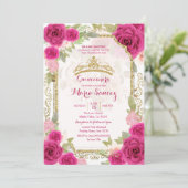 明るい赤紫色ピンクローズシャルラミクンス招待状 招待状 (スタンド正面)