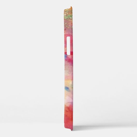 明るい赤紫色ピンク抽象芸術ブルーサファイアジェムストーンケース – Case-Mate iPhoneケース (裏面 / 右)