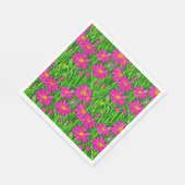 明るい赤紫色ピンク野の花 スタンダードランチョンナプキン (角)