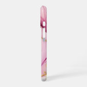 明るい赤紫色ピンク金ゴールド iPhone 16ケース (左側面)