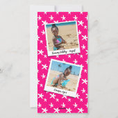 明るい赤紫色ピンク2023ブラシ仕上げミックスタイポグラフィ新年 シーズンカード (裏面)