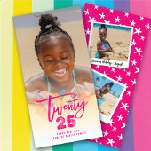 明るい赤紫色ピンク2023ブラシ仕上げミックスタイポグラフィ新年 シーズンカード