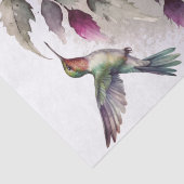 明るい赤紫色フラワーハミングバードウォーター色 薄葉紙 (詳細)