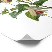 明るい赤紫色フラワーポスター ポスター (角)