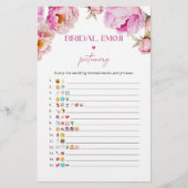 明るい赤紫色ブライダルシャワー絵文字ゲーム (正面)