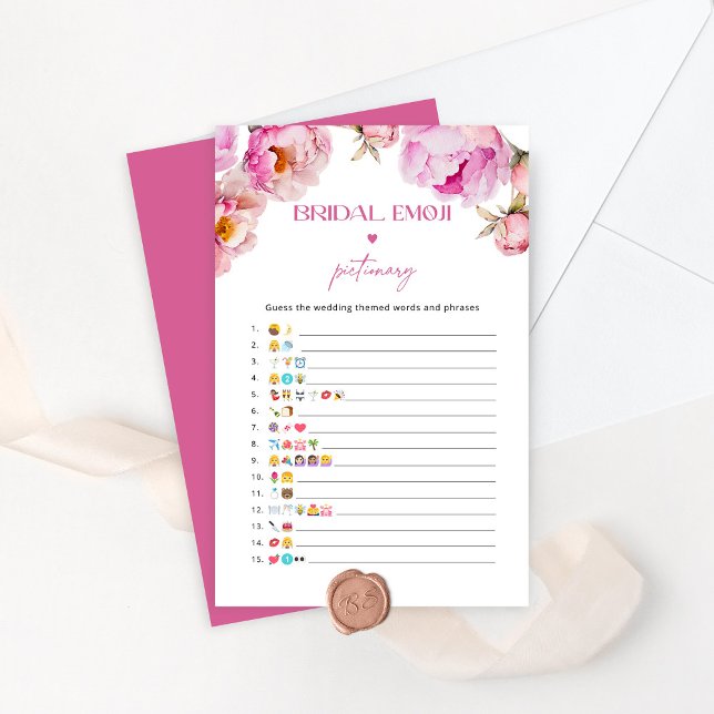 明るい赤紫色ブライダルシャワー絵文字ゲーム (クリエイターアップロード済み)