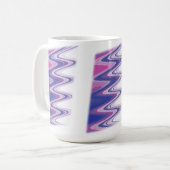 明るい赤紫色ブルー コーヒーマグカップ (正面左)