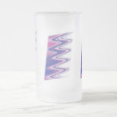 明るい赤紫色ブルー フロストグラスビールジョッキ (中央)