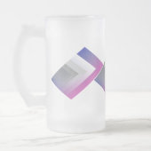 明るい赤紫色ブルー フロストグラスビールジョッキ (左)