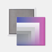 明るい赤紫色ブルー マグネット (正面/裏面)