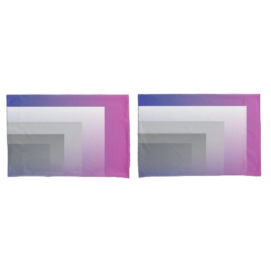 明るい赤紫色ブルー 枕カバー (フロントセット)