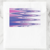 明るい赤紫色ブルー 長方形シール (バッグ)