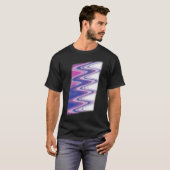 明るい赤紫色ブルー Tシャツ (正面フル)