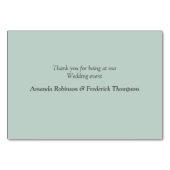 明るい赤紫色プロテアの – 緑と金ゴールドのテーブルカード テーブルナンバー (裏面)