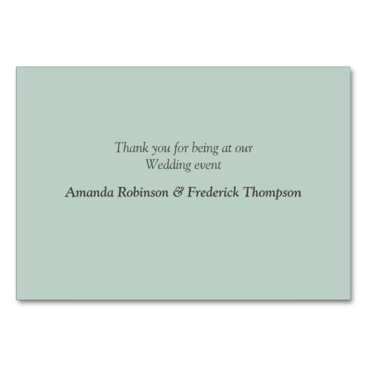 明るい赤紫色プロテアの – 緑と金ゴールドのテーブルカード テーブルナンバー (裏面)