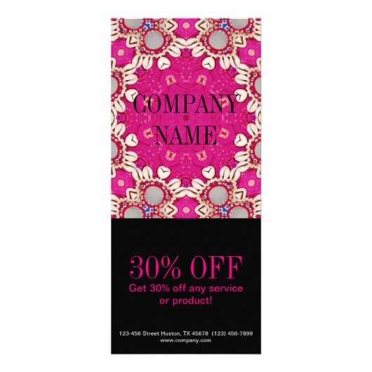 明るい赤紫色ボヘミアチャクラマッサージセラピストヨガ ラックカード (正面)