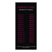 明るい赤紫色ボヘミアチャクラマッサージセラピストヨガ ラックカード (裏面)