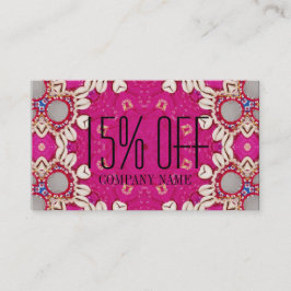 明るい赤紫色ボヘミアチャクラマッサージセラピストヨガ 名刺