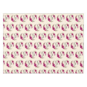 明るい赤紫色ポピーフローラリースハッピーマザーズデイ テーブルクロス (正面(横))