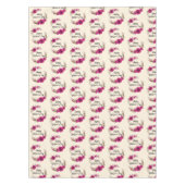 明るい赤紫色ポピーフローラリースハッピーマザーズデイ テーブルクロス (正面)