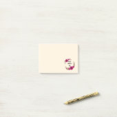 明るい赤紫色ポピーフローラリースハッピーマザーズデイ ポストイット (デスク上)