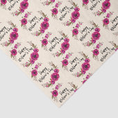 明るい赤紫色ポピーフローラリースハッピーマザーズデイ 薄葉紙 (詳細)
