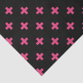 明るい赤紫色ポルカが黒に交差 薄葉紙 (詳細)