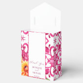 明るい赤紫色マジョリカタイルオレンジダリアテンプレート フェイバーボックス (オープン)