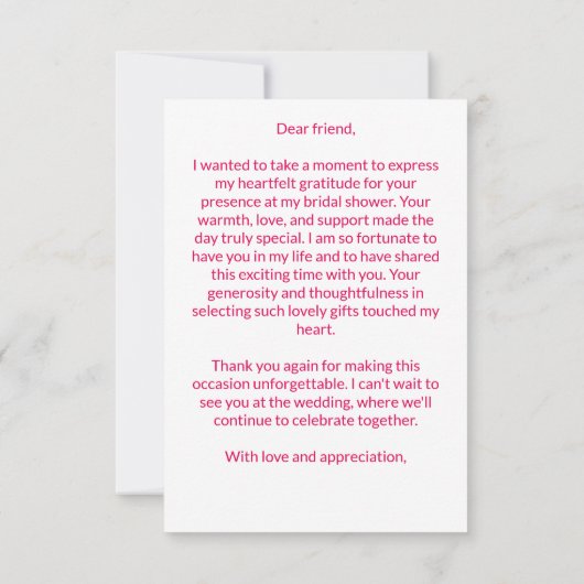 明るい赤紫色マジョリカタイルオレンジ牡丹 サンキューカード (裏面)