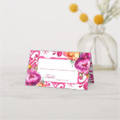 明るい赤紫色マジョリ結婚カ プレイスカード (正面)