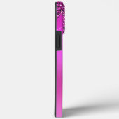 明るい赤紫色メタリック滴下グリッター スタイリッシュ Case-Mate iPhoneケース (裏面 / 右)